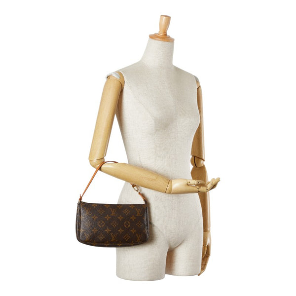 ルイ ヴィトン モノグラム ポシェット アクセソワール ショルダーバッグ M51980 ブラウン PVC レザー レディース LOUIS VUITTON 【中古】