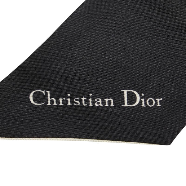 ディオール 30 MONTAIGNE スカーフ ベージュ ブラック シルク レディース Dior 【中古】