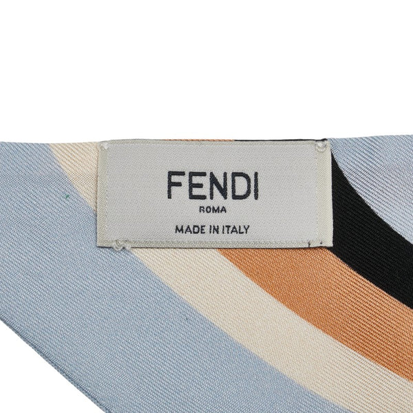 フェンディ ラッピー ロゴ スカーフ マルチカラー シルク レディース FENDI 【中古】