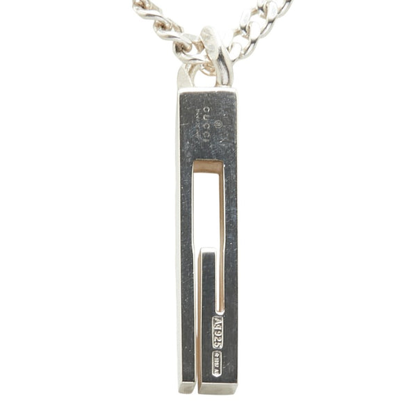 グッチ ロゴ ネックレス シルバー SV925 シルバー レディース GUCCI 【中古】