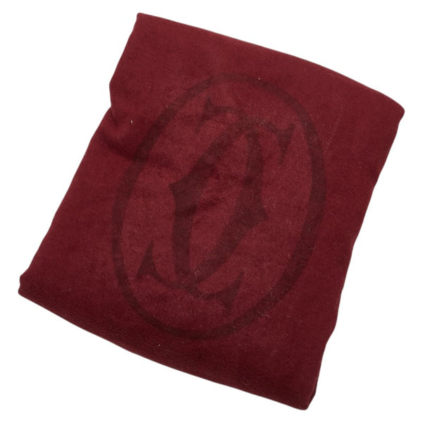 カルティエ ポーチ コスメポーチ ワインレッド ボルドー レザー レディース CARTIER 【中古】