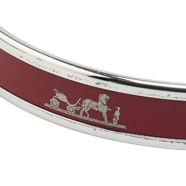 エルメス エマイユPM 七宝焼き ブレスレット シルバー マルチカラー メタル レディース HERMES 【中古】