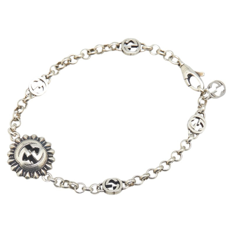 グッチ インターロッキングG ブレスレット SV925 シルバー レディース GUCCI 【中古】