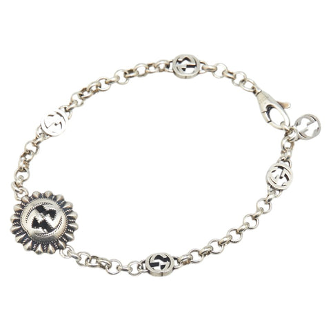 グッチ インターロッキングG ブレスレット SV925 シルバー レディース GUCCI 【中古】