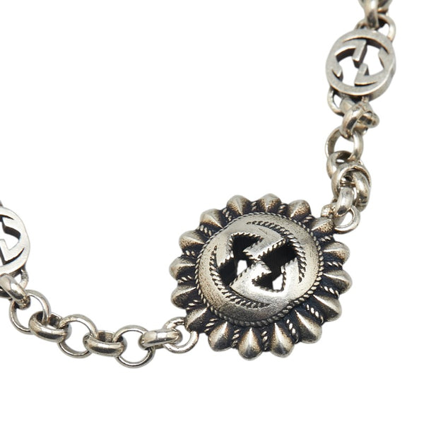 グッチ インターロッキングG ブレスレット SV925 シルバー レディース GUCCI 【中古】