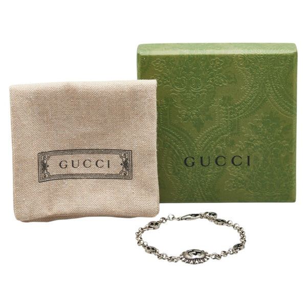 グッチ インターロッキングG ブレスレット SV925 シルバー レディース GUCCI 【中古】