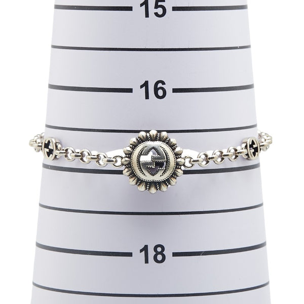 グッチ インターロッキングG ブレスレット SV925 シルバー レディース GUCCI 【中古】