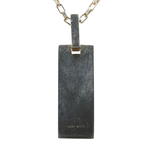 グッチ ロゴプレート ネックレス シルバー SV925 シルバー レディース GUCCI 【中古】