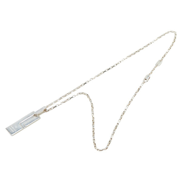 グッチ ロゴプレート ネックレス シルバー SV925 シルバー レディース GUCCI 【中古】