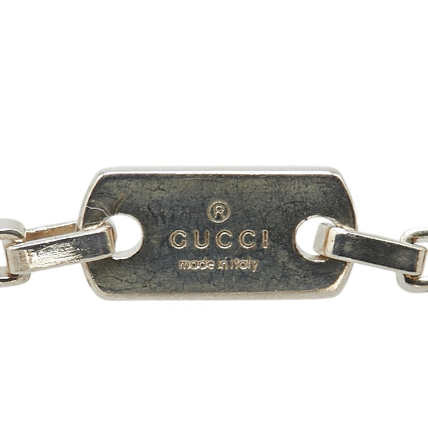 グッチ ロゴプレート ネックレス シルバー SV925 シルバー レディース GUCCI 【中古】