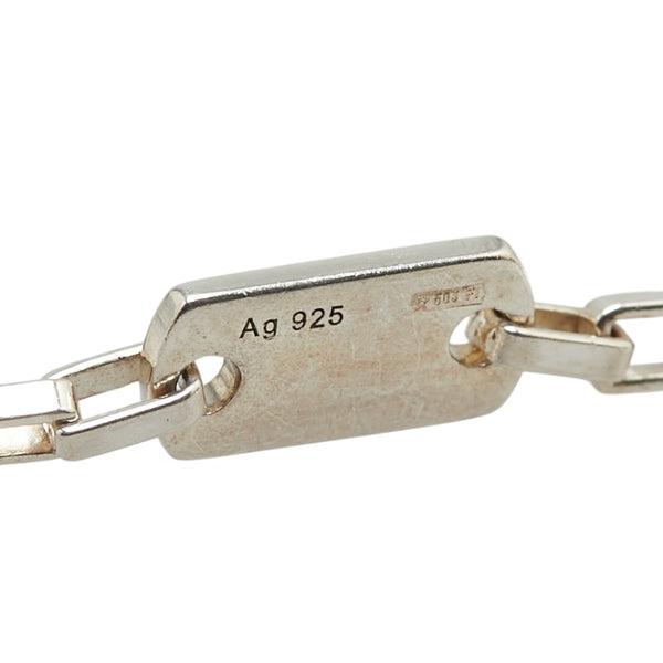 グッチ ロゴプレート ネックレス シルバー SV925 シルバー レディース GUCCI 【中古】