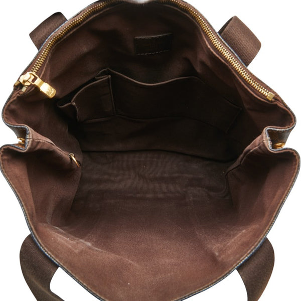 ルイ ヴィトン ダミエ カバボブール ハンドバッグ トートバッグ N52006 エベヌ ブラウン PVC キャンバス レディース LOUIS VUITTON 【中古】