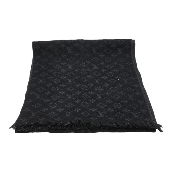 ルイ ヴィトン 21年製 マフラー モノグラム クラシック マフラー M70520 ブラック ウール メンズ LOUIS VUITTON 【中古】