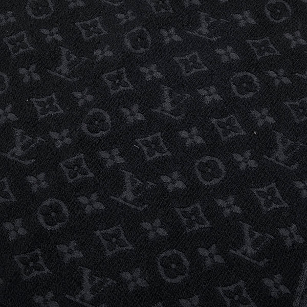 ルイ ヴィトン 21年製 マフラー モノグラム クラシック マフラー M70520 ブラック ウール メンズ LOUIS VUITTON 【中古】