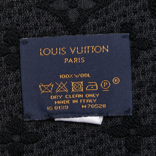 ルイ ヴィトン 21年製 マフラー モノグラム クラシック マフラー M70520 ブラック ウール メンズ LOUIS VUITTON 【中古】