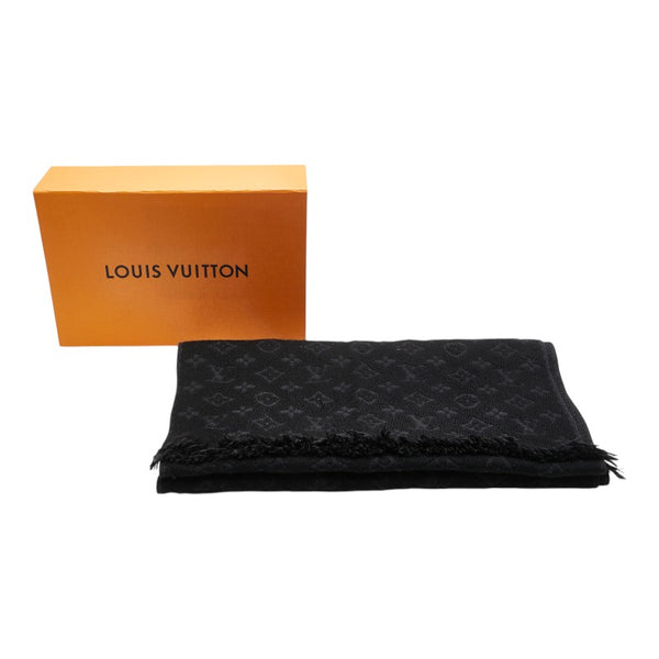 ルイ ヴィトン 21年製 マフラー モノグラム クラシック マフラー M70520 ブラック ウール メンズ LOUIS VUITTON 【中古】