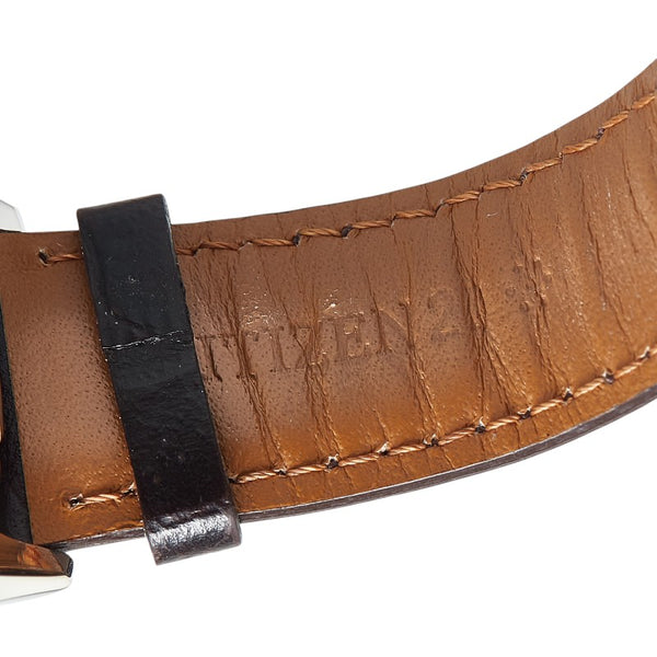 シチズン シチズン コレクション メカニカル 腕時計 4197-S098190 自動巻き(手巻付き) シルバー文字盤 ステンレススチール レザー メンズ CITIZEN 【中古】