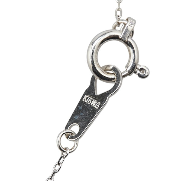 カナルヨンドシー K18WG ホワイトゴールド ダイヤ ハート モチーフ ペンダントネックレス レディース canal4℃ 【中古】