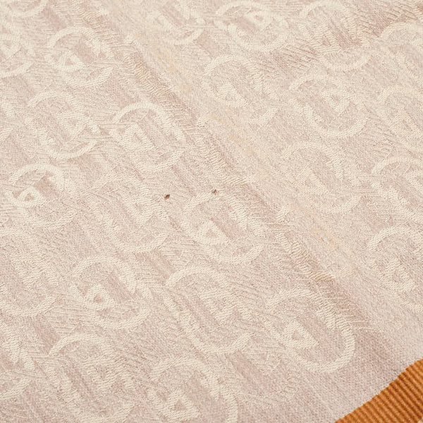 グッチ インターロッキングG ストール ベージュ ブラウン ウール レディース GUCCI 【中古】