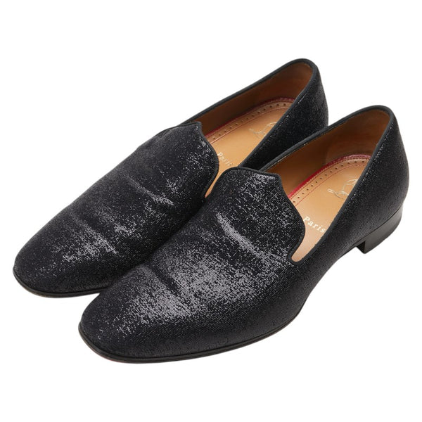 クリスチャンルブタン オペラシューズ ドレスシューズ サイズ：41 1/2 ブラック キャンバス メンズ Christian Louboutin 【中古】