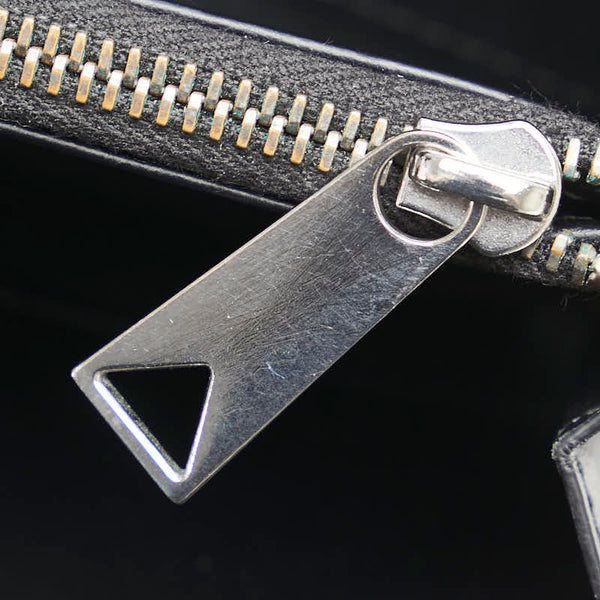 ボッテガヴェネタ イントレチャート ラウンドファスナー 長財布 ブラック グレー レザー レディース BOTTEGAVENETA 【中古】
