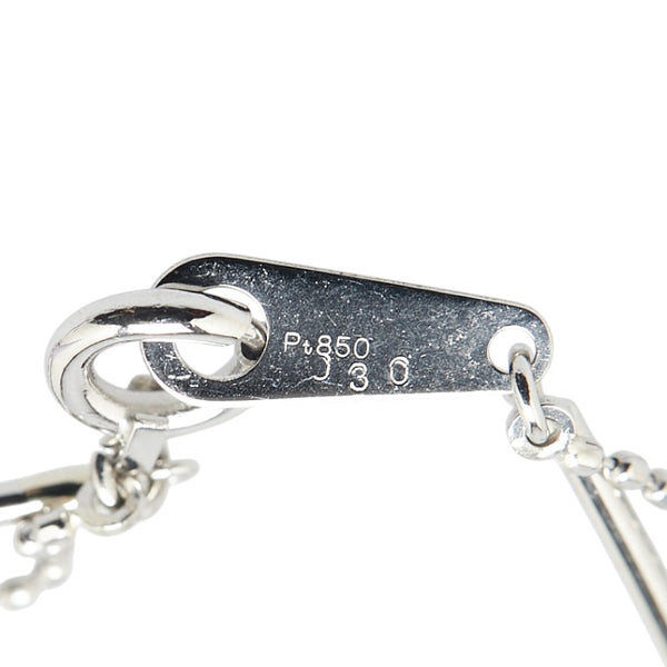 Pt850 プラチナ ダイヤ0.30ct 2連 ブレスレット レディース 【中古】