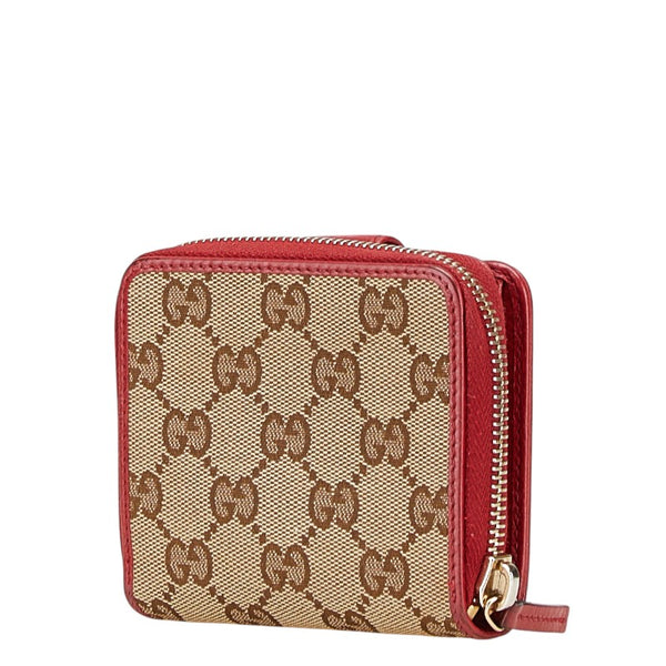 グッチ GGキャンバス 長財布 346056 ベージュ レッド キャンバス レディース GUCCI 【中古】