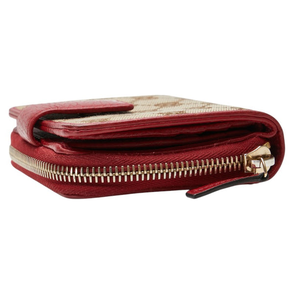 グッチ GGキャンバス 長財布 346056 ベージュ レッド キャンバス レディース GUCCI 【中古】