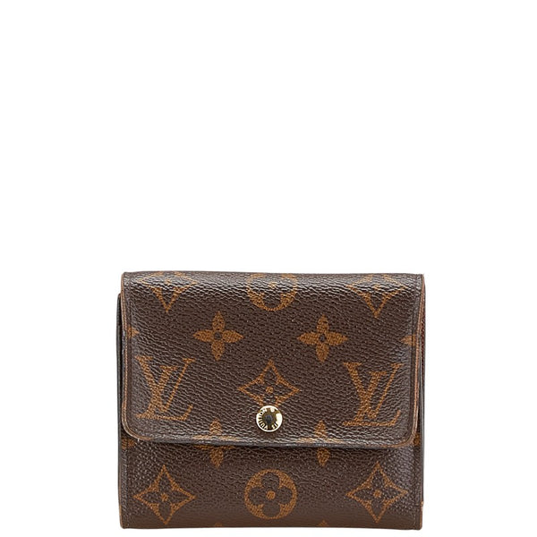 ルイ ヴィトン モノグラム ポルトフォイユ アナイス 三つ折り財布 M60402 ブラウン PVC レザー レディース LOUIS VUITTON 【中古】