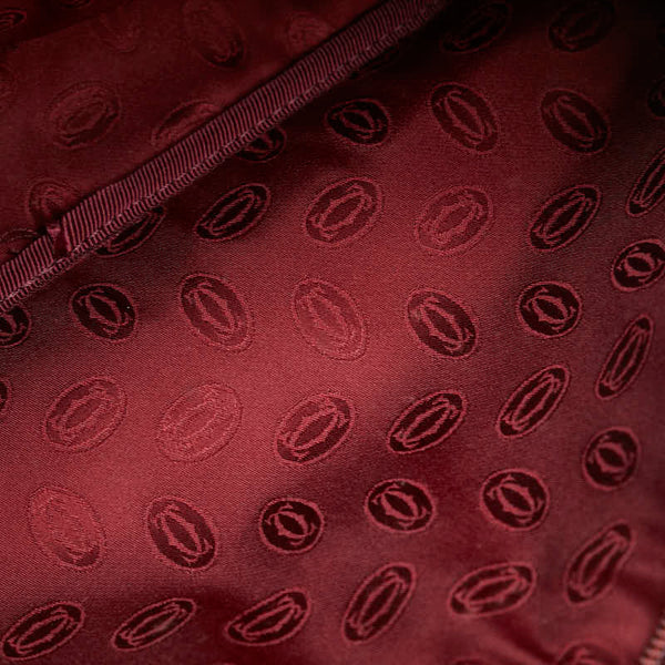 カルティエ マストライン ショルダーバッグ ボルドー ワインレッド レザー レディース CARTIER 【中古】