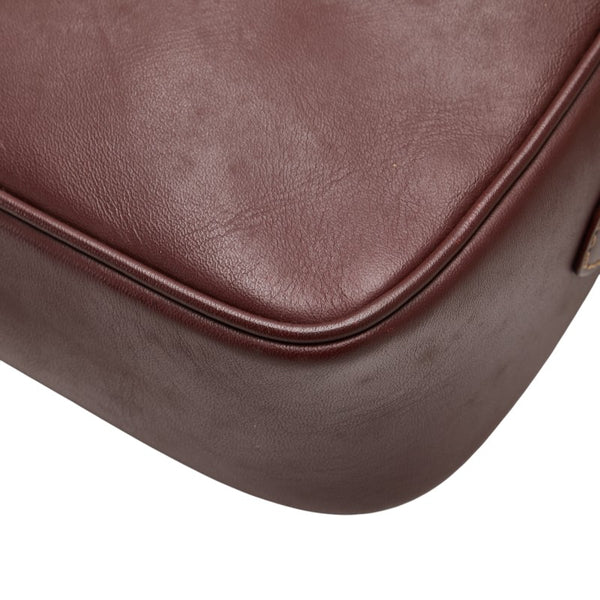 カルティエ マストライン ショルダーバッグ ボルドー ワインレッド レザー レディース CARTIER 【中古】