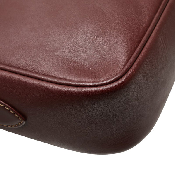 カルティエ マストライン ショルダーバッグ ボルドー ワインレッド レザー レディース CARTIER 【中古】