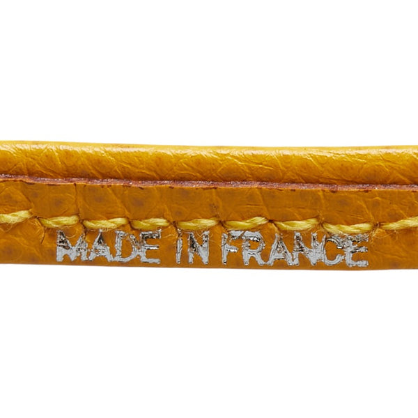 エルメス シフレ ホイッスル 犬笛 ネックレス シルバー イエロー レザー メタル レディース HERMES 【中古】
