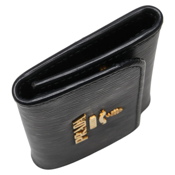プラダ ロゴ金具 6連 キーケース ブラック レザー レディース PRADA 【中古】