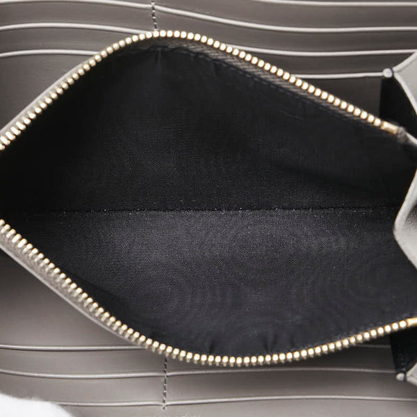 サンローラン 長財布 372267 グレー レザー レディース SAINT LAURENT 【中古】