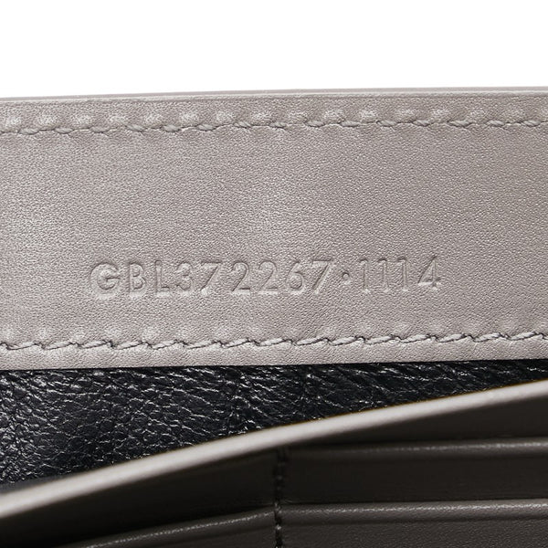 サンローラン 長財布 372267 グレー レザー レディース SAINT LAURENT 【中古】