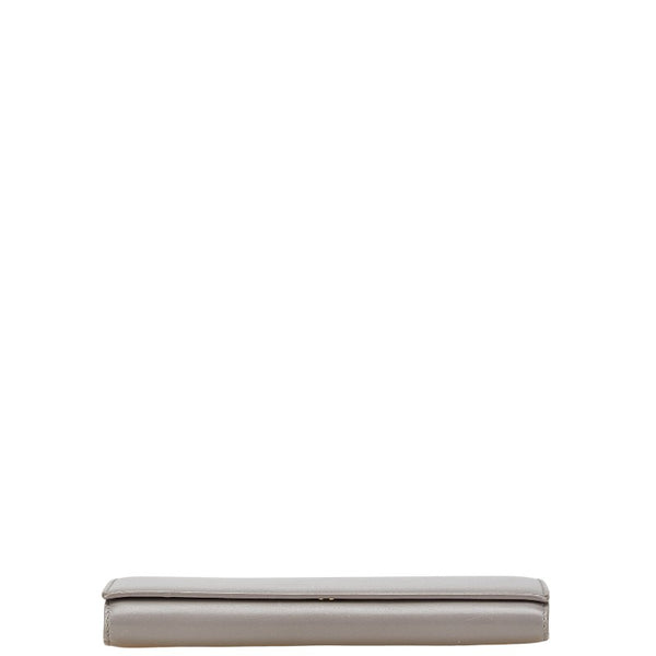サンローラン 長財布 372267 グレー レザー レディース SAINT LAURENT 【中古】