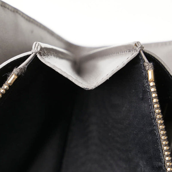 サンローラン 長財布 372267 グレー レザー レディース SAINT LAURENT 【中古】