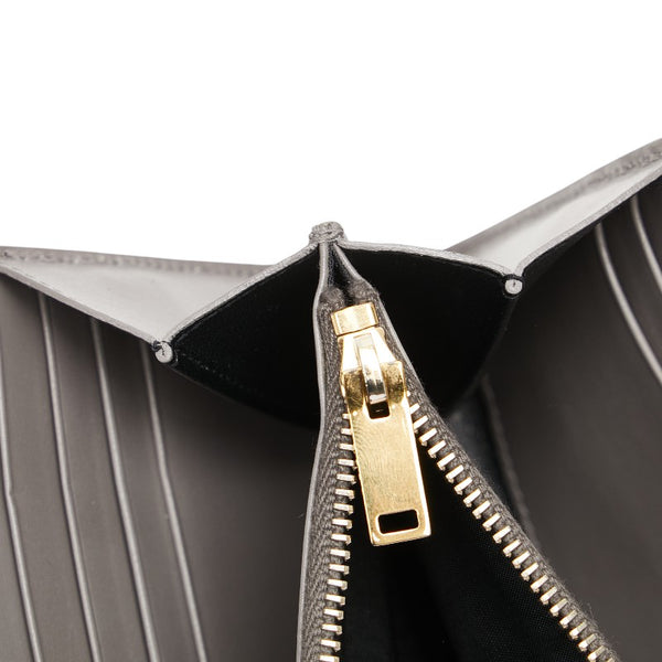 サンローラン 長財布 372267 グレー レザー レディース SAINT LAURENT 【中古】