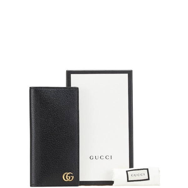 グッチ GGマーモント 長財布 428740 ブラック レザー レディース GUCCI 【中古】