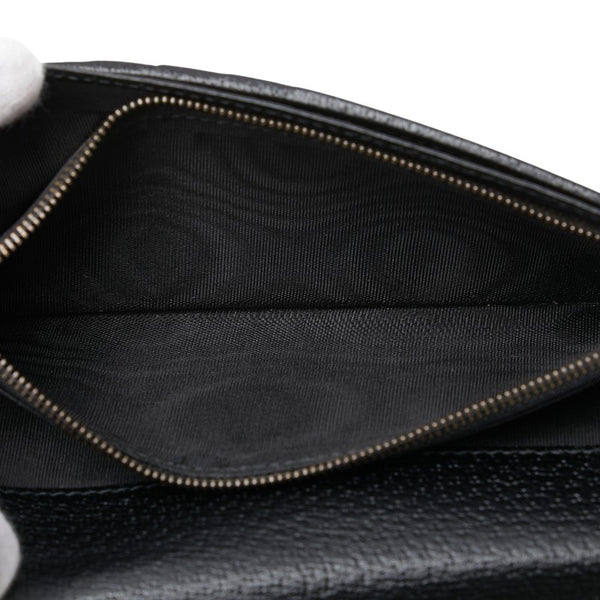 グッチ GGマーモント 長財布 428740 ブラック レザー レディース GUCCI 【中古】