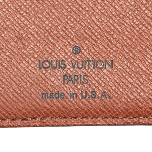 ルイ ヴィトン モノグラム ヴィエノワ 二つ折り財布 M61663 ブラウン PVC レザー レディース LOUIS VUITTON 【中古】