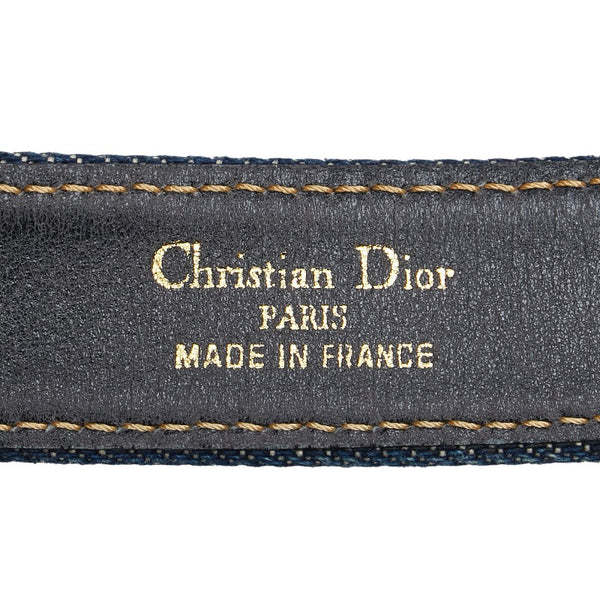 ディオール CDバックル ベルト サイズ：Ｍ インディゴブルー ゴールド デニム メッキ レディース Dior 【中古】