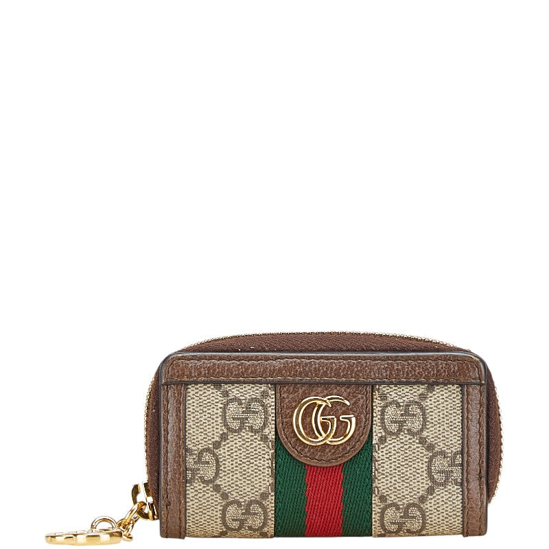 グッチ GGスプリーム オフディア キーケース 523157 ベージュ マルチカラー PVC レザー レディース GUCCI 【中古】