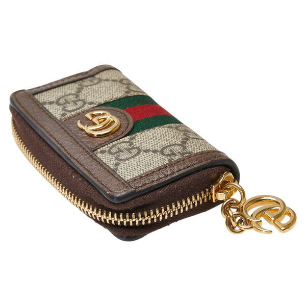 グッチ GGスプリーム オフディア キーケース 523157 ベージュ マルチカラー PVC レザー レディース GUCCI 【中古】