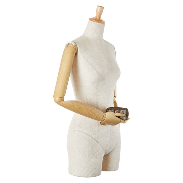 グッチ GGスプリーム オフディア キーケース 523157 ベージュ マルチカラー PVC レザー レディース GUCCI 【中古】