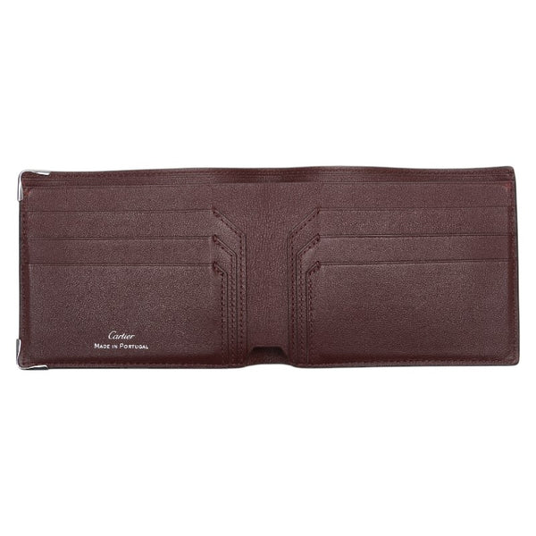 カルティエ マストライン 札入れ ブラック レザー メンズ CARTIER 【中古】