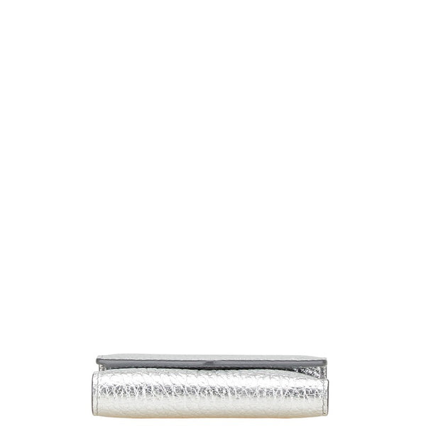 マルタンマルジェラ エンベロープ 三つ折り財布 S56UI0136 シルバー レザー レディース MARTIN MARGIELA 【中古】