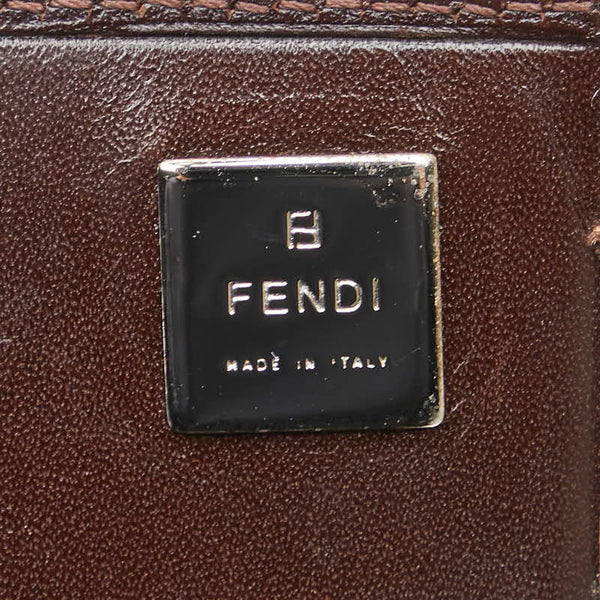 フェンディ ズッカ 長財布 30851 ブラウン キャンバス レザー レディース FENDI 【中古】