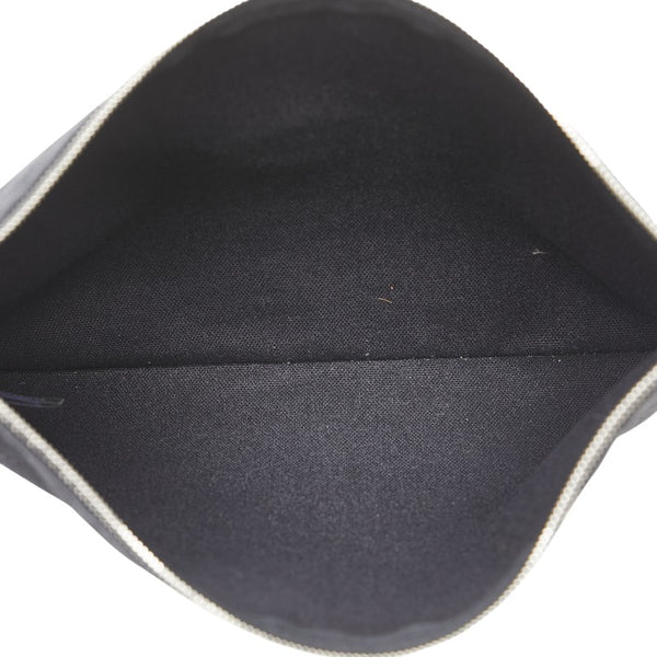 エルメス ヨッティングGM ポーチ ブラック コットン レディース HERMES 【中古】